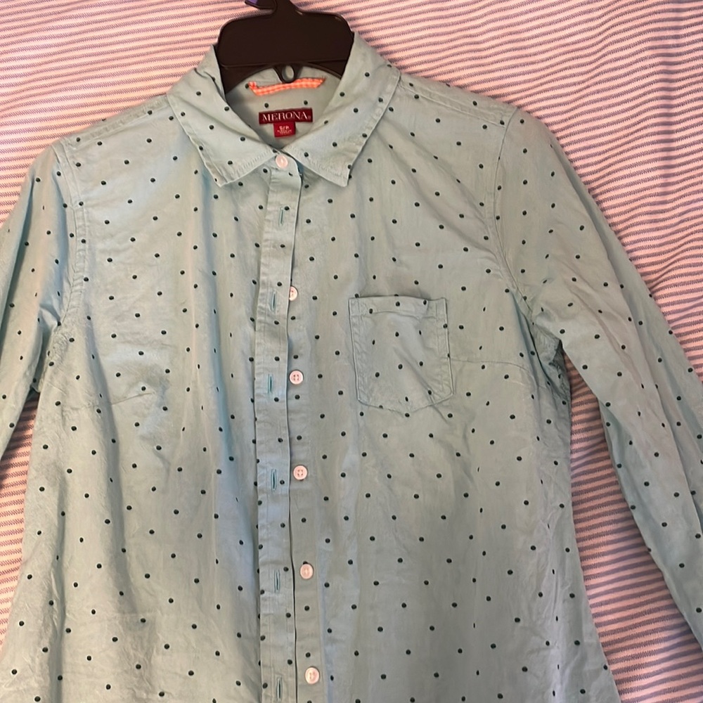 size small - cute blue polkadot cover up!